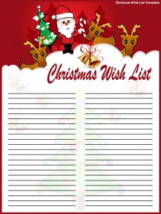 Christmas Wish List Template