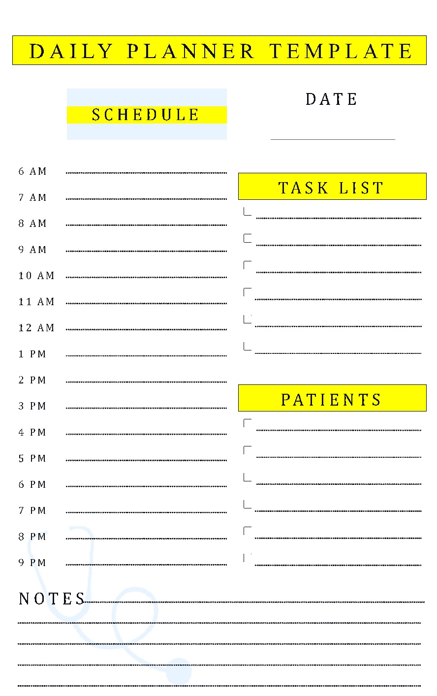 Daily Planner Template