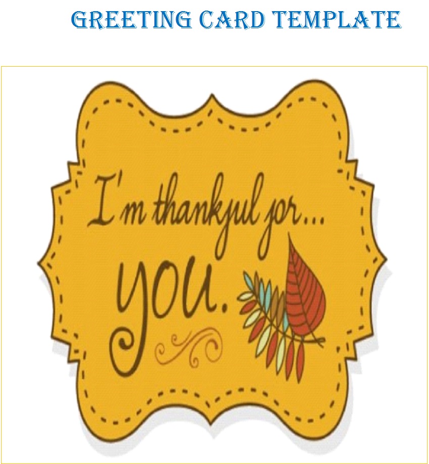 Greeting Card Template