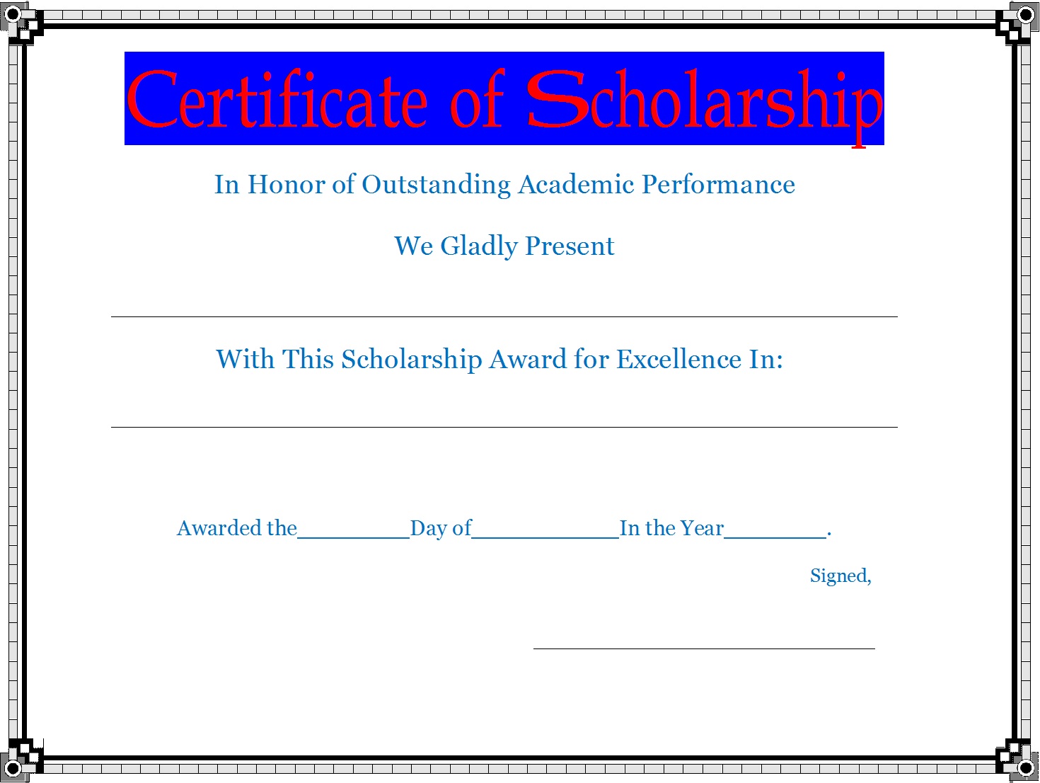 Award Certificate Template Excel Word Template Award Certificate Template Excel Word Template