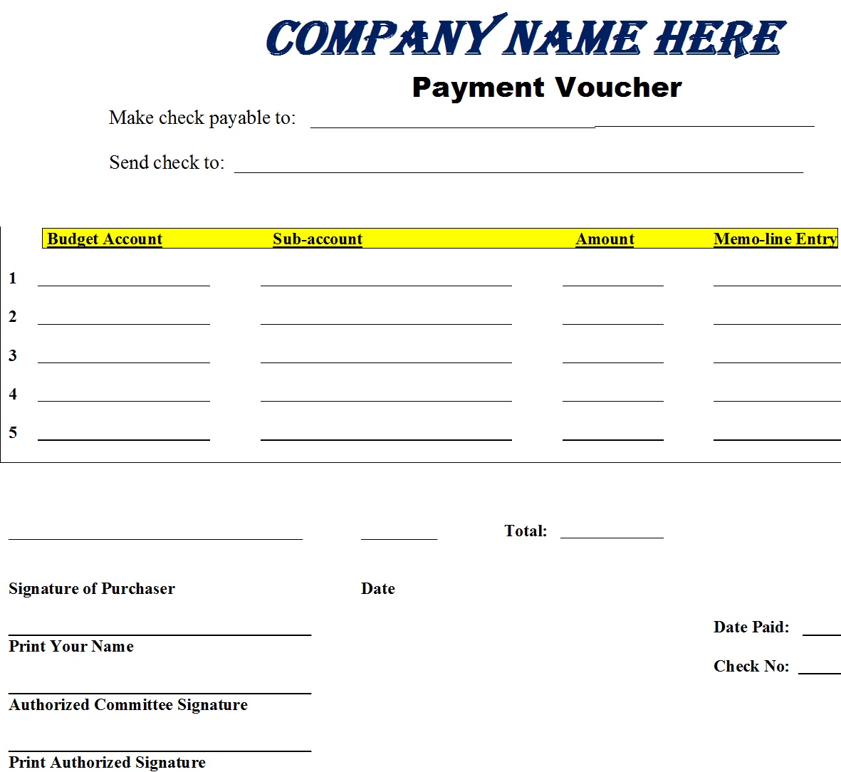 Voucher Templates - Excel Word Template With Print Check Template Word