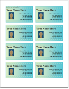 Name Card Template