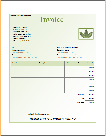 create invoice template in word create invoice template in word