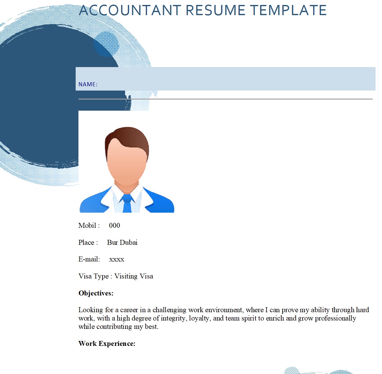 free accountant resume template