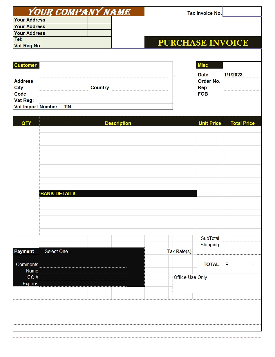 Best Invoice Format Template