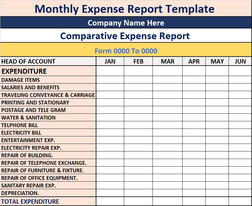 Expense Report Spreadsheet Template Excel