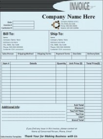 Sales Invoice Template Excel Word Templates