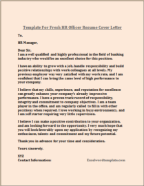 Sample Cover Letter For Hr from www.excelwordtemplate.com