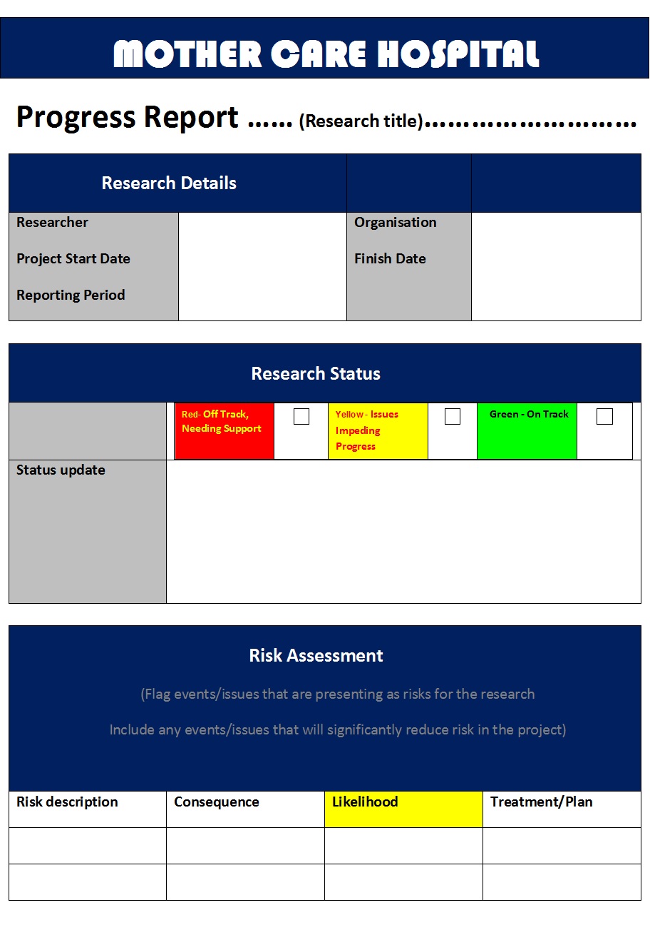 Progress Report Template – Excel Word Templates With Monthly Project Progress Report Template