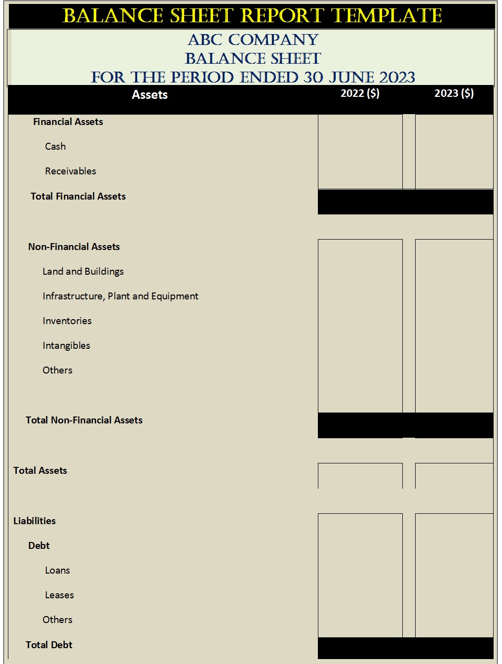 Financial Report Template