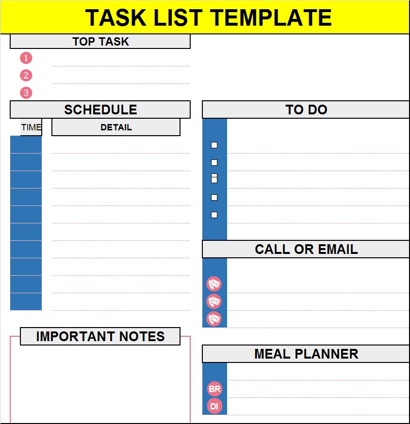 Task List Template