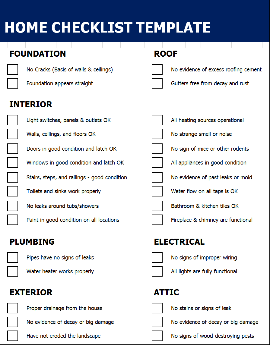 Checklist Template