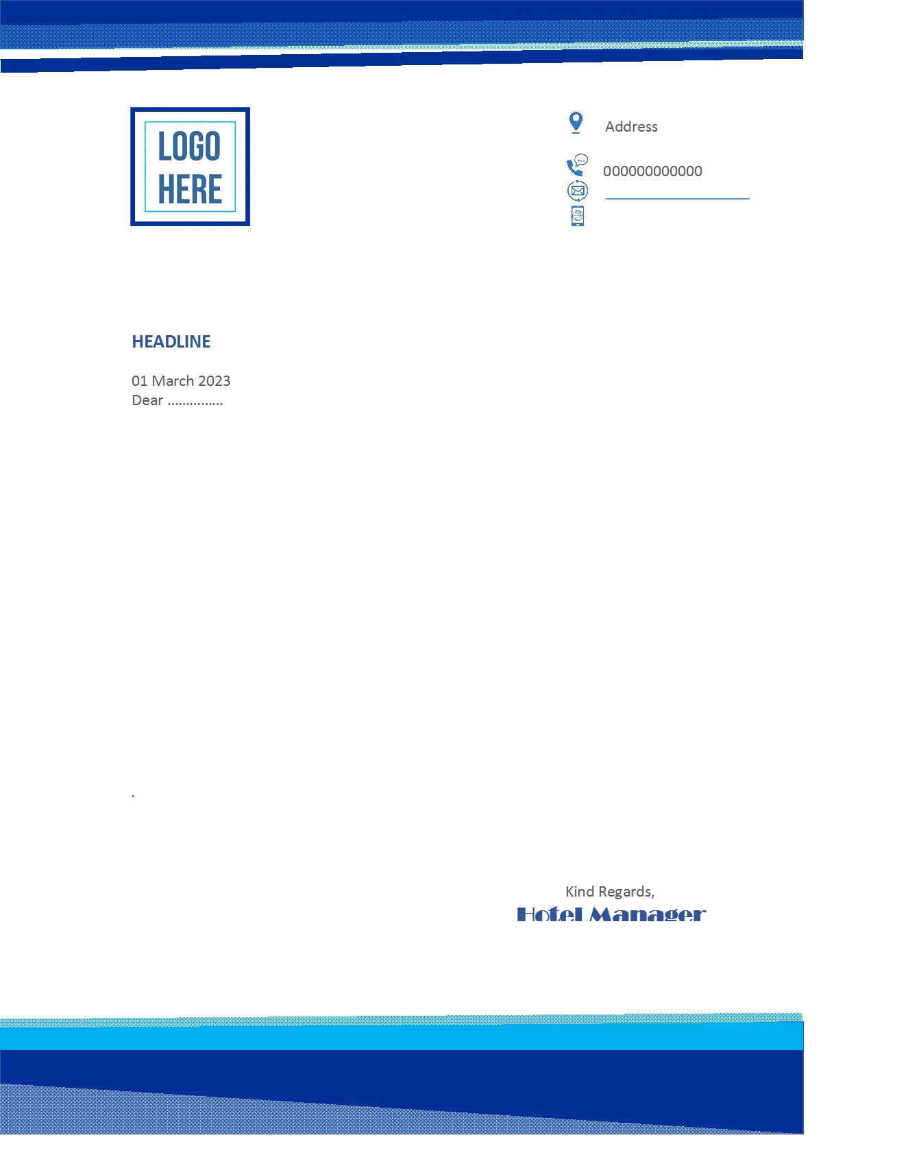 Letterhead Template - Excel Word Template