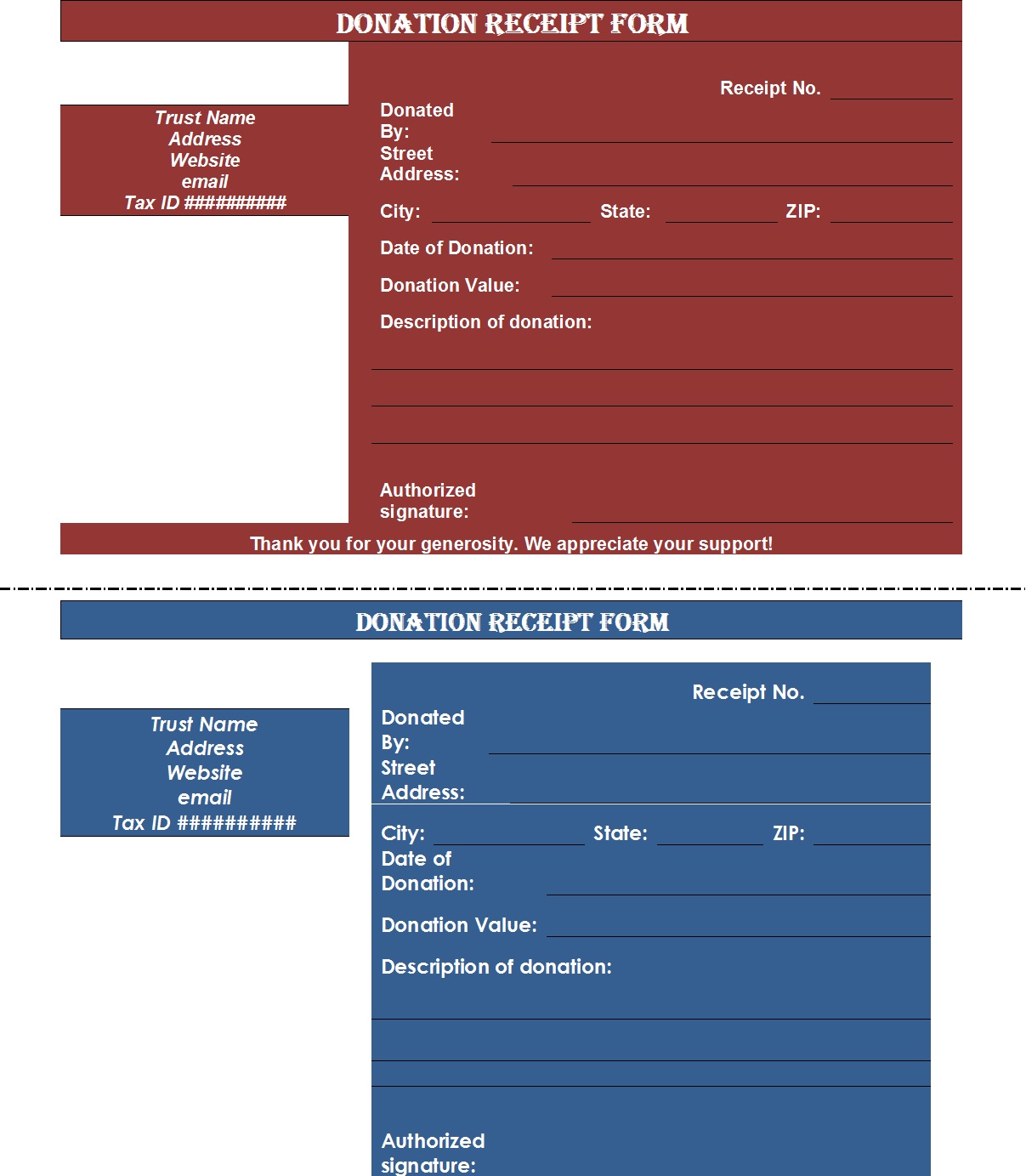 Top 4 Donation Form Template