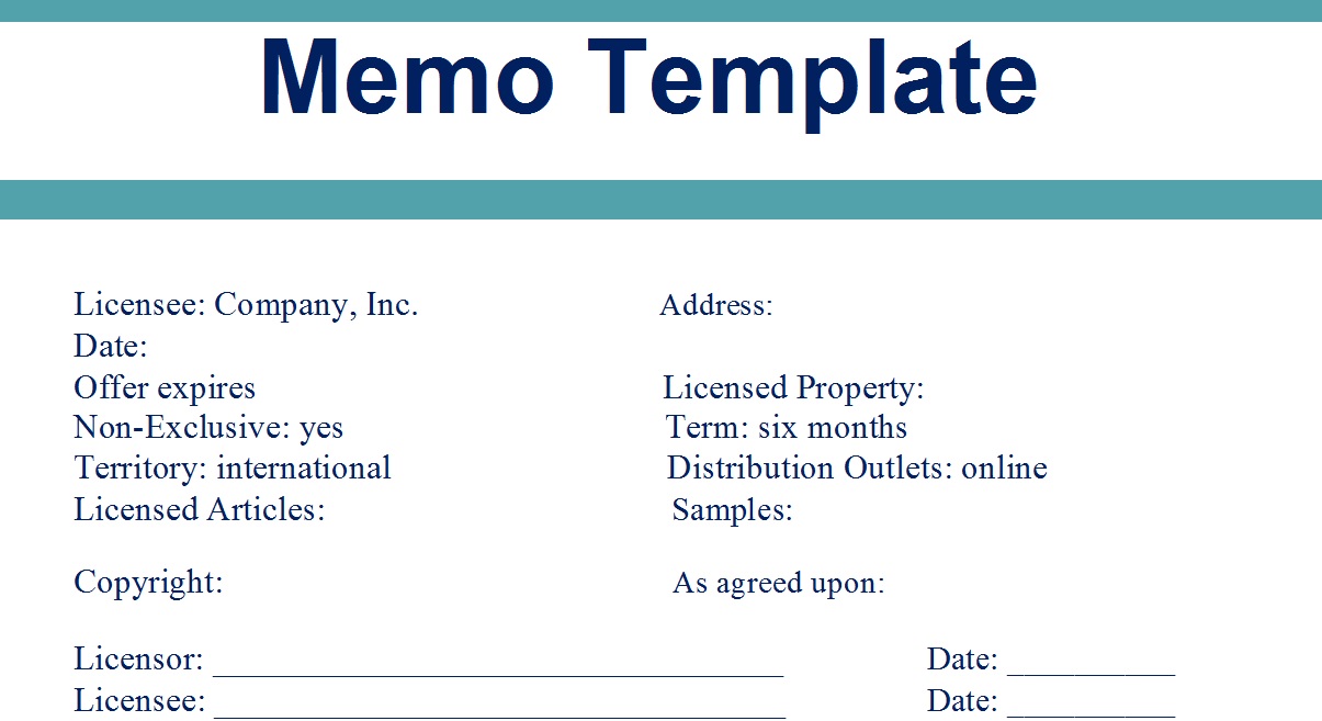 Free Memo Template