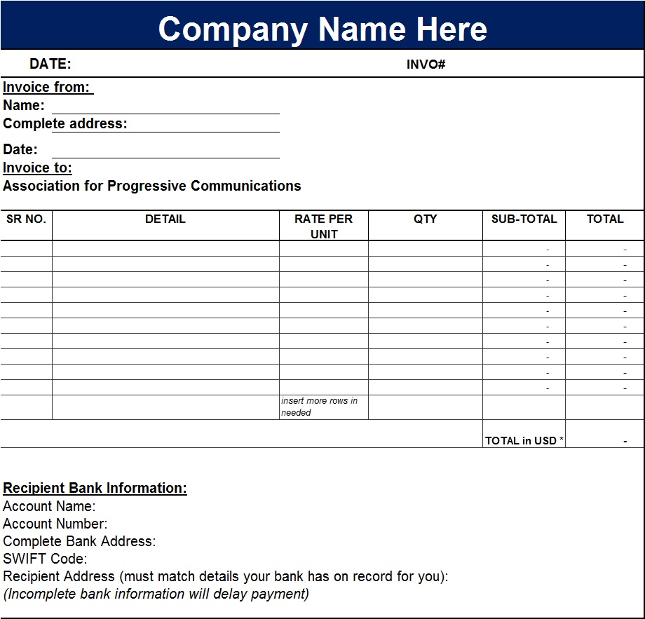 Purchase Invoice Template Excel Word Template