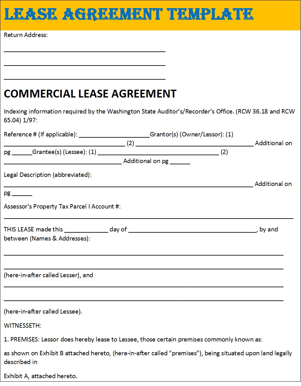 Lease Agreement Template