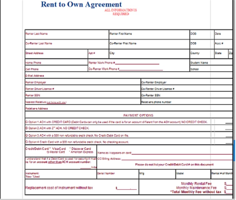 Rental Contract Template
