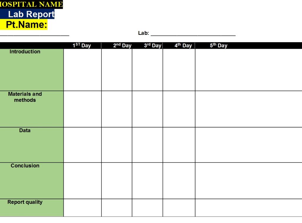 Lab Report Excel 14 Word Lab Report Template - Excel Word Template