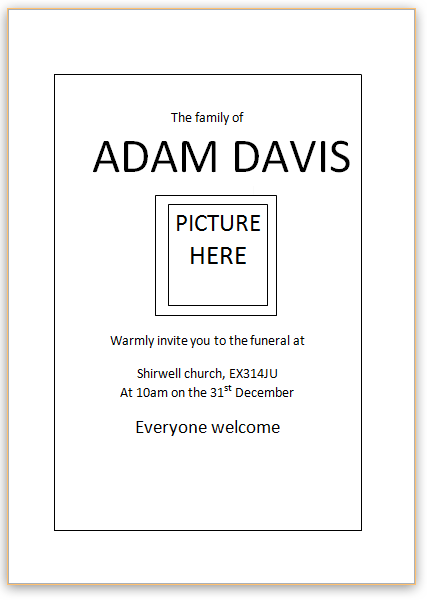 Funeral Program Template