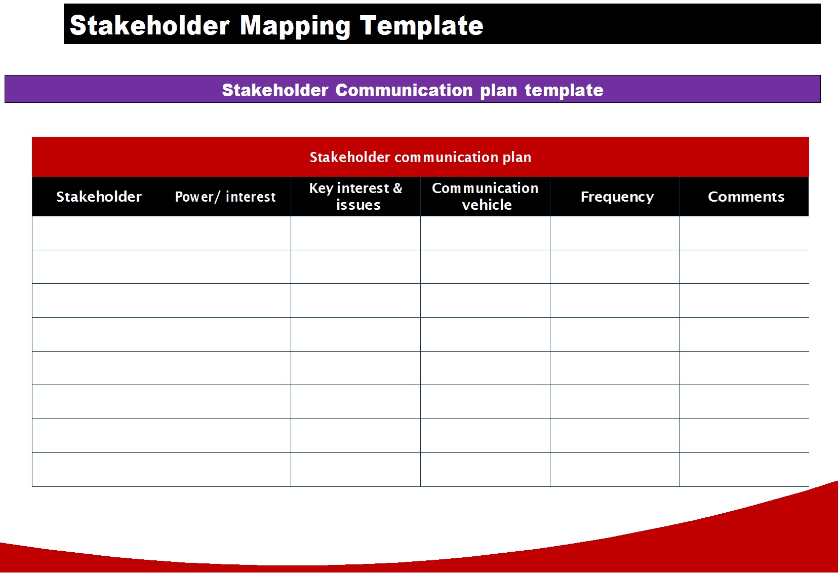 Stakeholder Map Templates