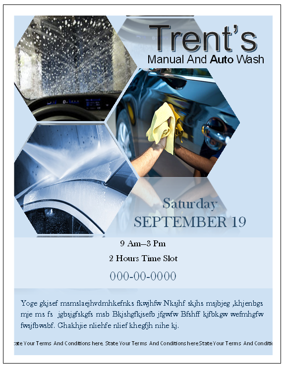 Car Wash Poster Templates