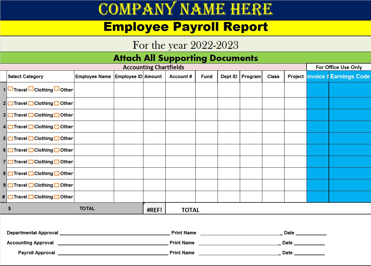 Payroll Report Templates