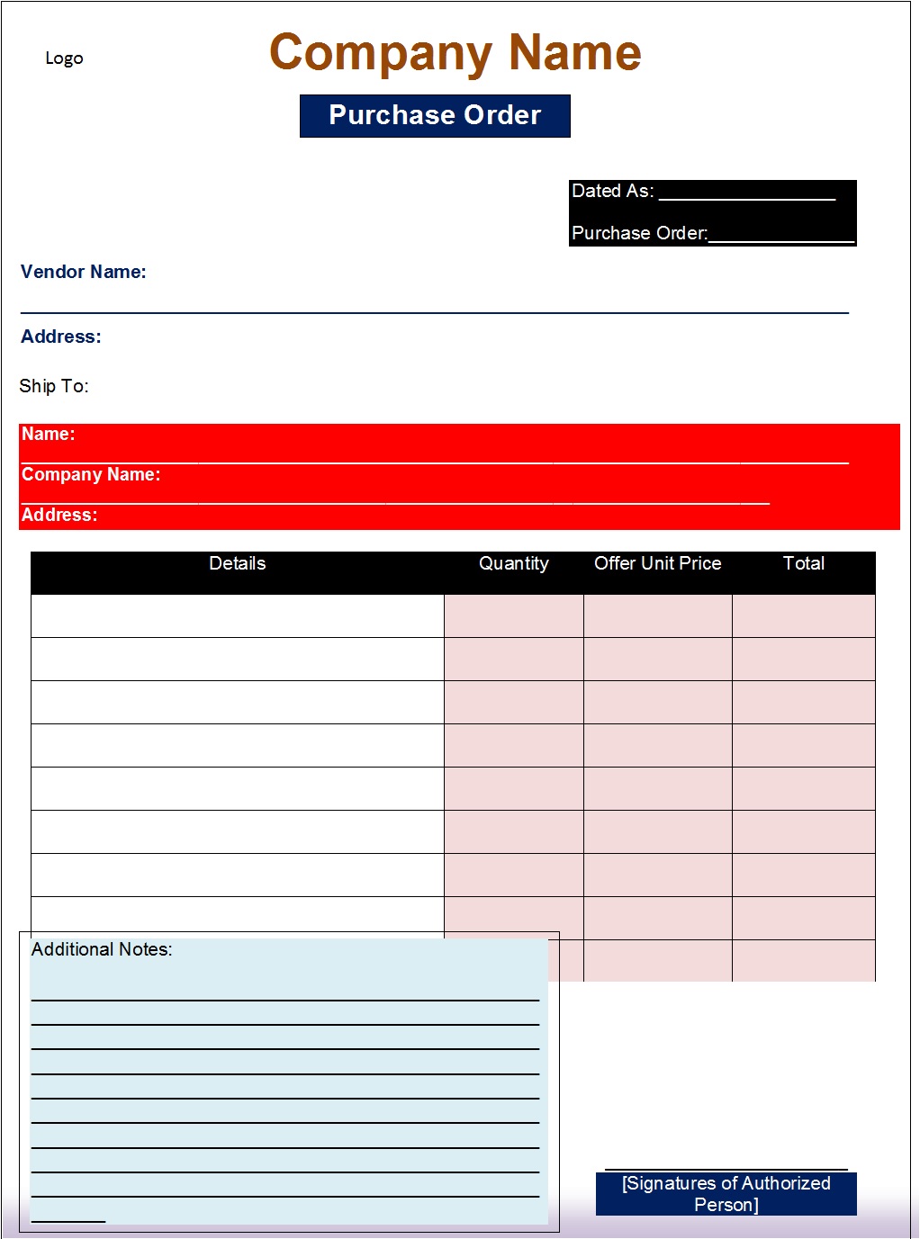 Top 8 Purchase Order Templates