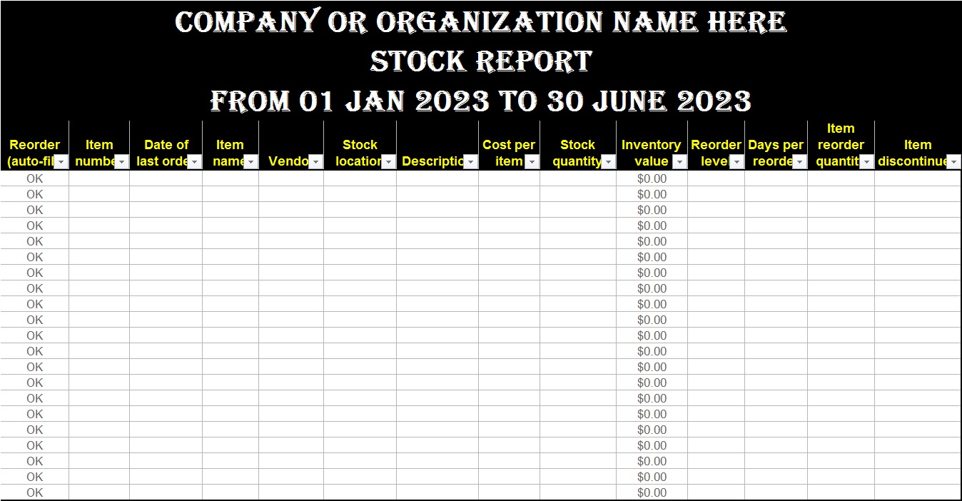 Best 3 Stock Report Templates