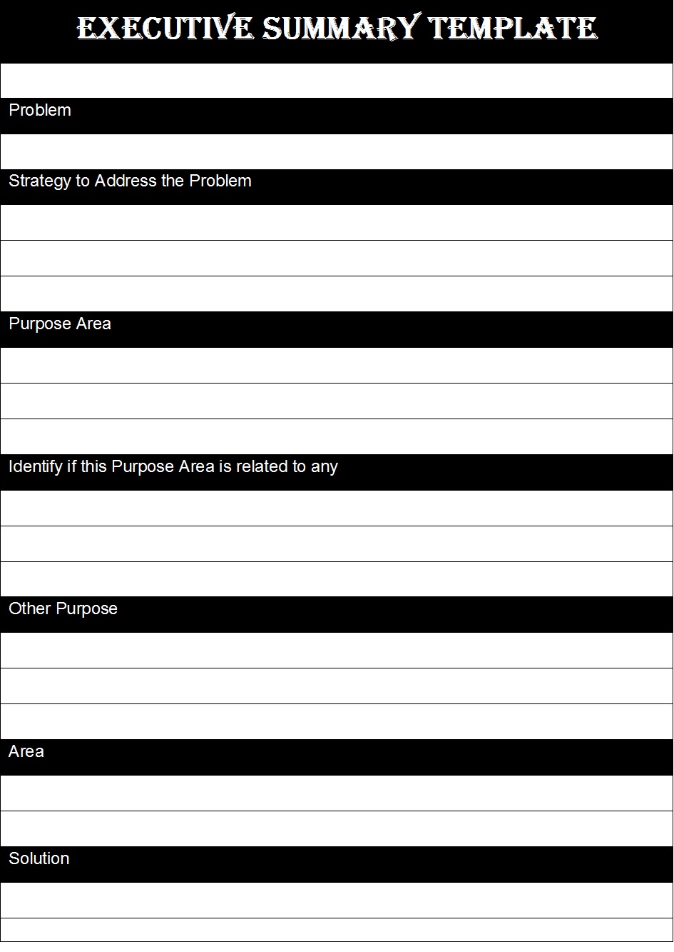 Executive Summary Report Templates