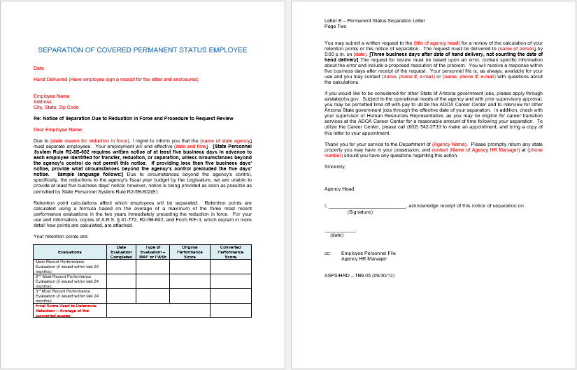 Separation Agreement Templates