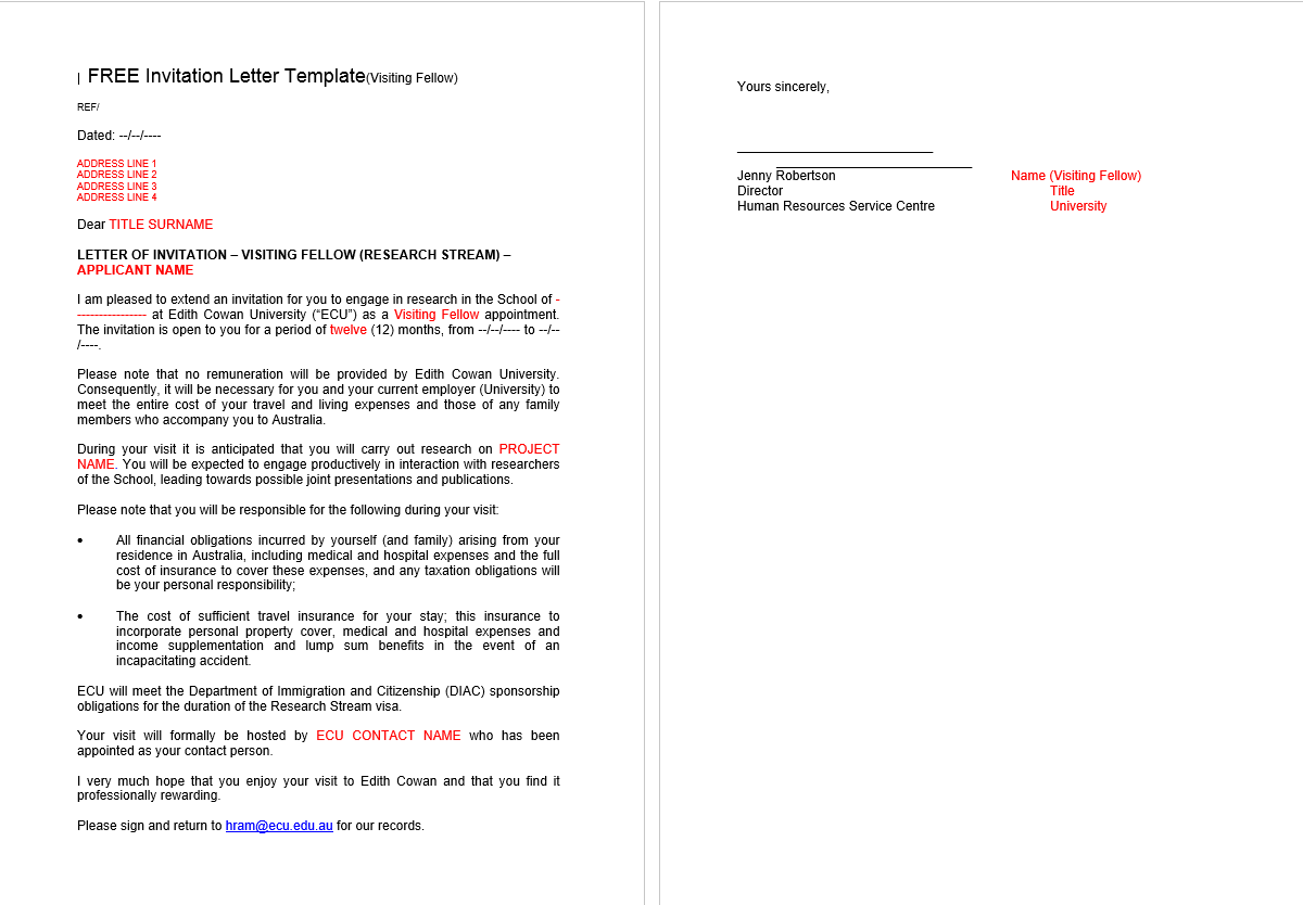 Free Invitation Letter Templates Excel Word Template Free Invitation Letter Templates Excel Word Template