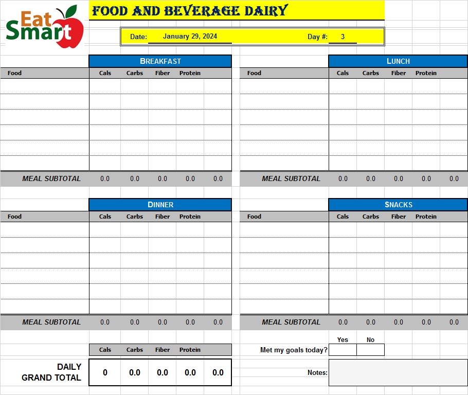 Food Dairy Templates